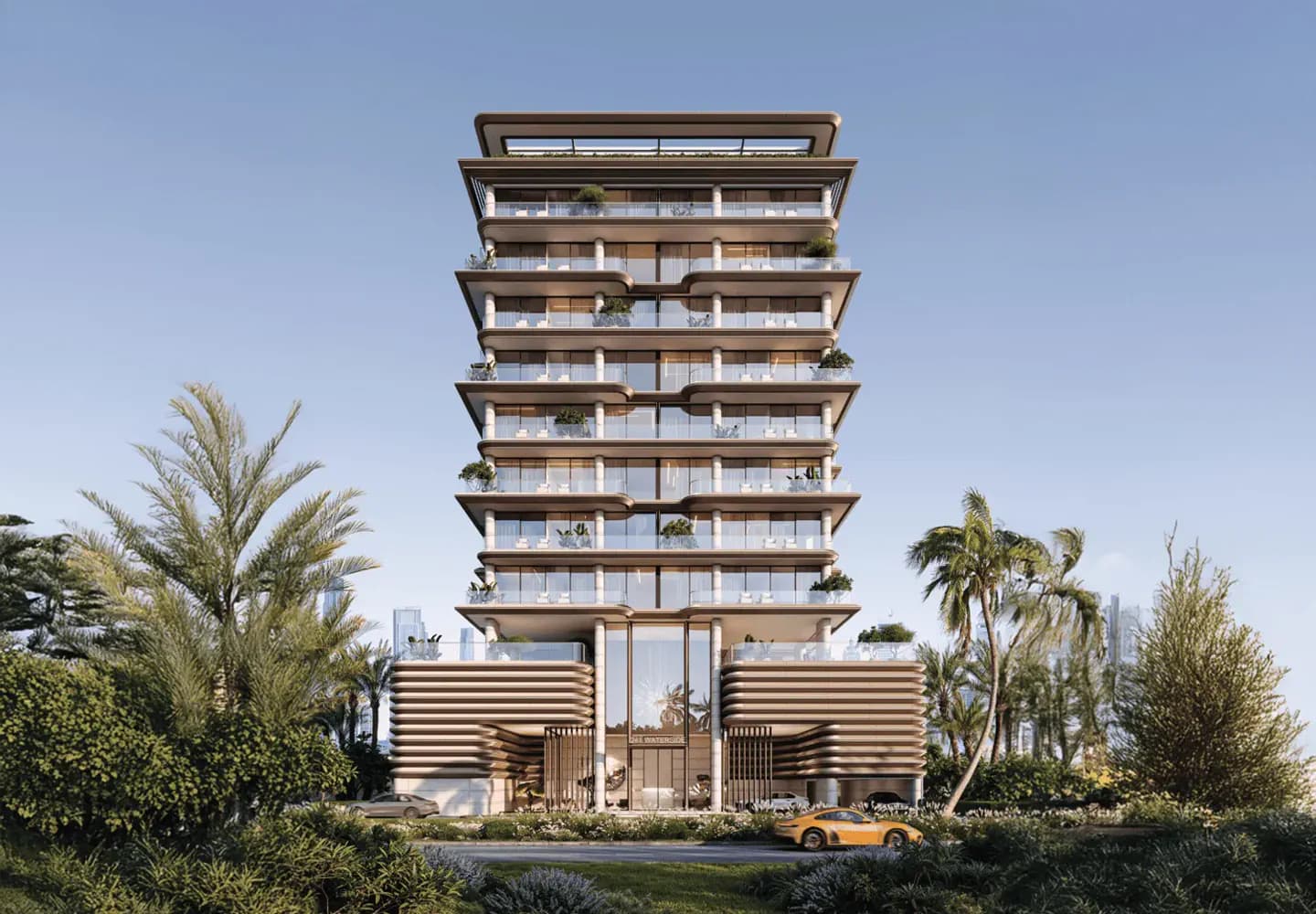 Архитектурный рендер проекта 241 Waterside на Palm Deira